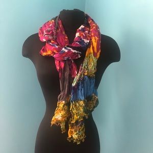 Colorful print lightweight scarf